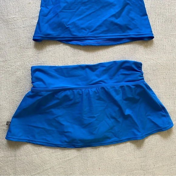 La Vie  En Rose Aqua Blue Tankini Two Piece Swimsuit Size S - Picture 6 of 9